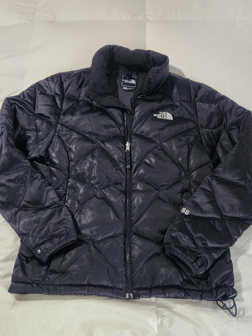 North Face Down Jacket Womens L Black 550 Fill